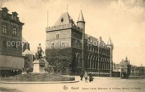 AK / Ansichtskarte Gand_Belgien Statue Lievin Bauwens Chateau Gerard le Diable Serie 3 No 2 Gand Belgien