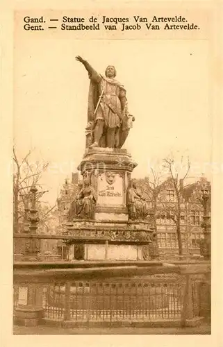 AK / Ansichtskarte Gand_Belgien Statue de Jacques Van Artevelde Monument Gand Belgien