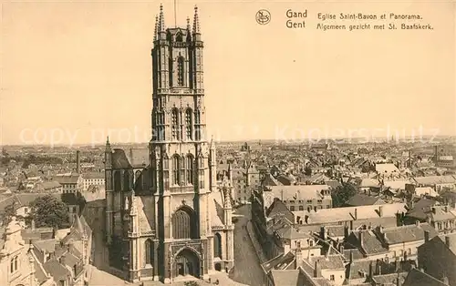 AK / Ansichtskarte Gand_Belgien Panorama de la ville Eglise Saint Bavon Gand Belgien