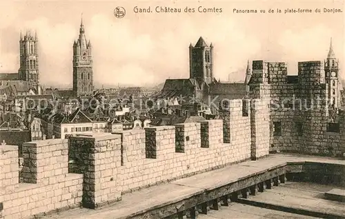 AK / Ansichtskarte Gand_Belgien Chateau des Comtes vu de la plateforme du Donjon Serie 3 No 17 Gand Belgien