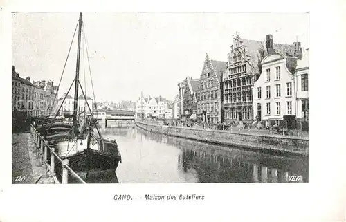 AK / Ansichtskarte Gand_Belgien Maison des Bateliers Gand Belgien