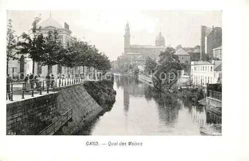 AK / Ansichtskarte Gand_Belgien Quai des Moines Gand Belgien