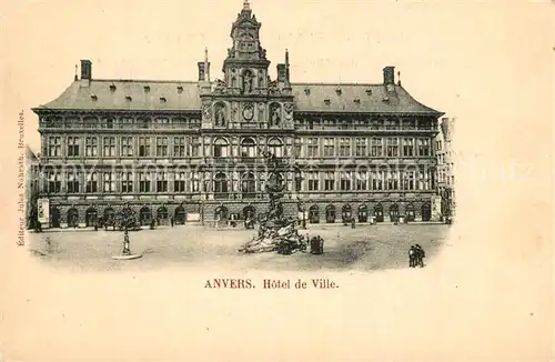 AK / Ansichtskarte Anvers_Antwerpen Hotel de Ville Monument Anvers Antwerpen