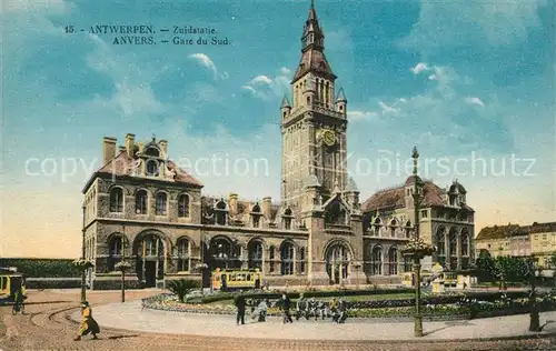 AK / Ansichtskarte Anvers_Antwerpen Gare du Sud Bahnhof Anvers Antwerpen