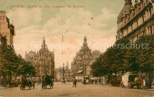 AK / Ansichtskarte Anvers_Antwerpen Entree de ville et Avenue de Keyzer Anvers Antwerpen