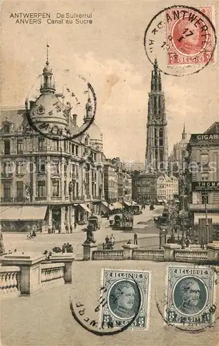 AK / Ansichtskarte Anvers_Antwerpen Canal au Sucre Eglise Anvers Antwerpen
