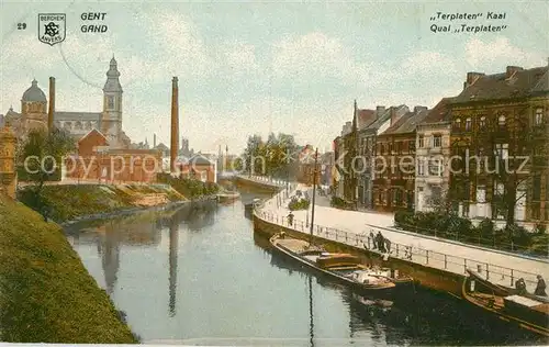 AK / Ansichtskarte Gand_Belgien Quai Terplaten Gand Belgien