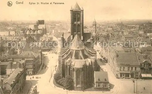 AK / Ansichtskarte Gand_Belgien Panorama de la ville Eglise Saint Nicolas  Gand Belgien