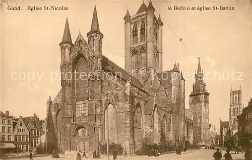 AK / Ansichtskarte Gand_Belgien le Beffroi Eglise Saint Bavon Gand Belgien