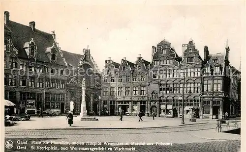 AK / Ansichtskarte Gand_Belgien Place Sainte Pharailde ancien Hospice Wenemaer Marche aux Poissons Gand Belgien