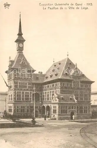 AK / Ansichtskarte Gand_Belgien Exposition Universelle de Gand Pavillon de la Ville de Liege Gand Belgien