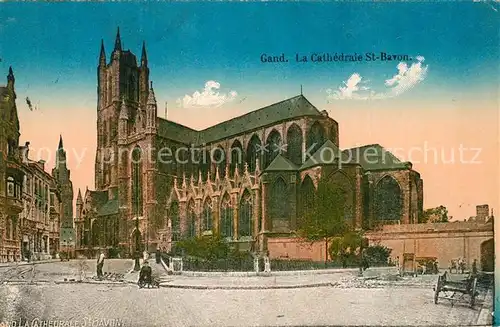 AK / Ansichtskarte Gand_Belgien Cathedrale Saint Bavon Gand Belgien