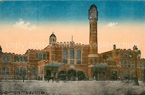 AK / Ansichtskarte Gand_Belgien La Gare Saint Pierre Bahnhof Gand Belgien