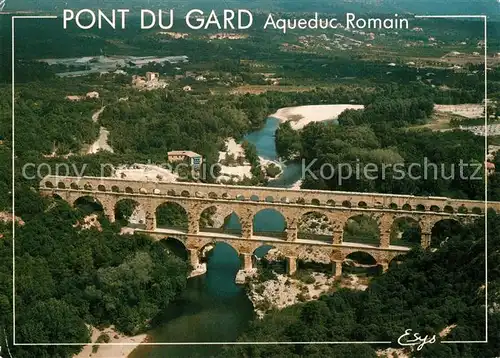 AK / Ansichtskarte Saint Ambroix_Gard Fliegeraufnahme Pont du Gard Aqueduc Romaiin Saint Ambroix Gard