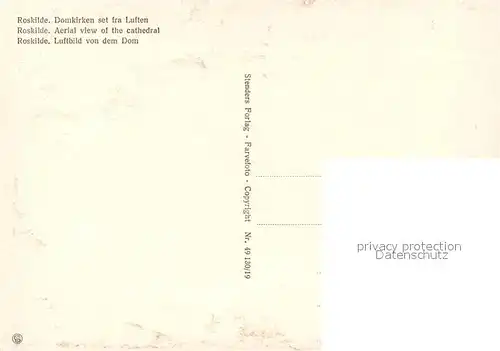 AK / Ansichtskarte Roskilde Fliegeraufnahme Domkirken Roskilde
