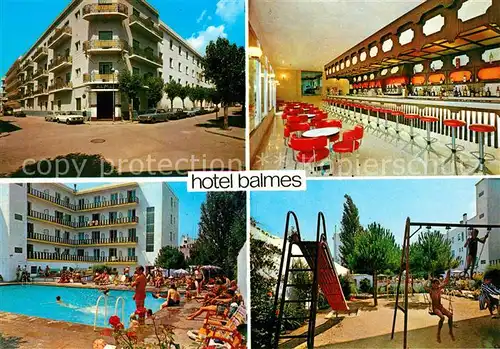 AK / Ansichtskarte Calella Hotel Balmes Bar Swimmingpool Spielplatz Calella