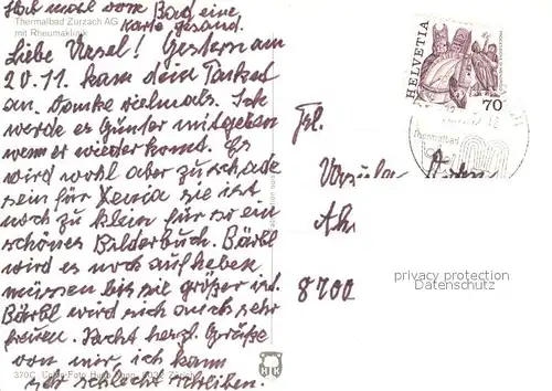 AK / Ansichtskarte Zurzach mit Rheumaklinik Zurzach