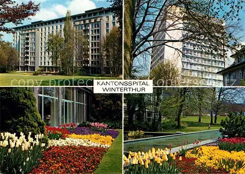 AK / Ansichtskarte Winterthur_ZH Kantonsspital Park Winterthur ZH