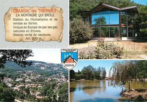 AK / Ansichtskarte Cransac Les Thermes Aveyron Etablissement thermal Plan deau de Passelaygues Vue generale Cransac