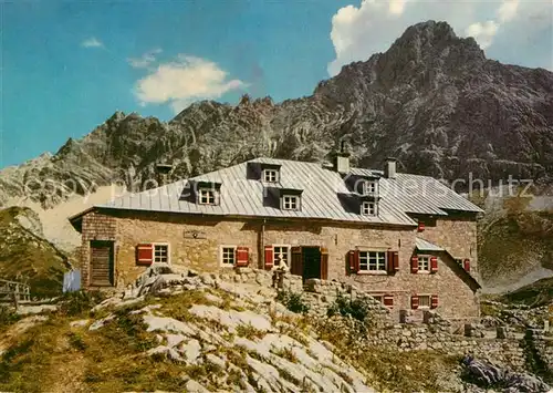 AK / Ansichtskarte Prinz_Luitpold_Haus mit Fuchskarspitze im Hochvogelgebiet Prinz_Luitpold_Haus