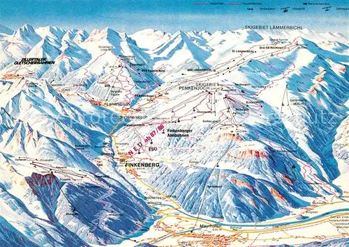 AK / Ansichtskarte Finkenberg_Tirol Panoramakarte Finkenberg Tirol