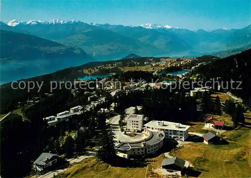 AK / Ansichtskarte Montana_Crans Panorama de Vermala avec la vallee du Rhone et les Alpes Valaisannes Montana Crans