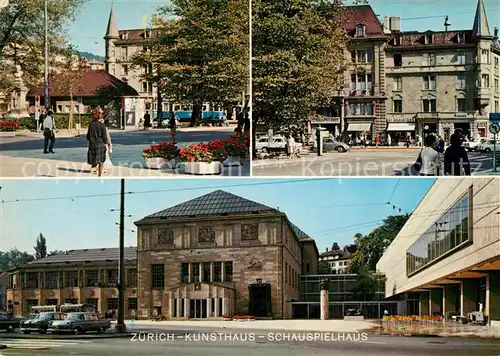 AK / Ansichtskarte Zuerich_ZH Pfauen mit Schauspielhaus und Kunstmuseum Zuerich_ZH