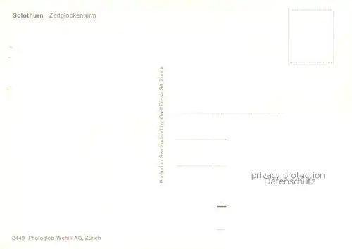 AK / Ansichtskarte Solothurn Zeitglockenturm Solothurn