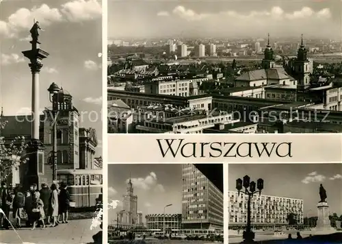 AK / Ansichtskarte Warszawa Kolumna Zygmunta III Wazy Widok ogolny Fragment Srodmiescia Plac Feliksa Dzierzynskiego Warszawa