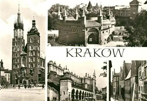 AK / Ansichtskarte Krakow_Krakau Barbakan Suklennice Collegium Malus Krakow Krakau
