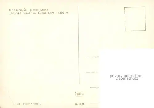 AK / Ansichtskarte Krkonose Horsky hotel a Cerne hore Krkonose