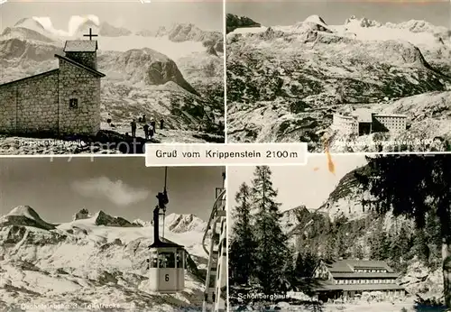 AK / Ansichtskarte Krippenstein Kapelle Berghaus Dachsteinbahn Schoenberghaus Krippenstein
