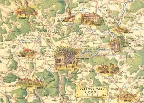 AK / Ansichtskarte Karlovy_Vary Lageplan Karlovy Vary