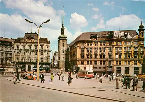 AK / Ansichtskarte Brno_Bruenn Namesti Svobody Strassenbahn Brno_Bruenn