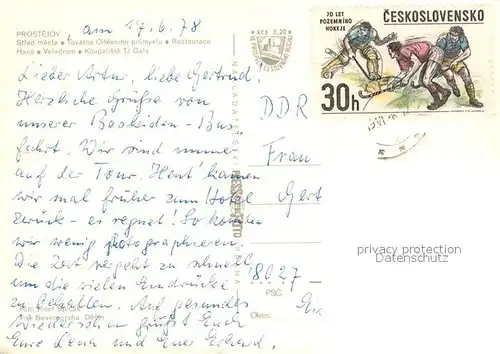 AK / Ansichtskarte Prostejov Velodrom Rstaurace Hana Strand Prostejov