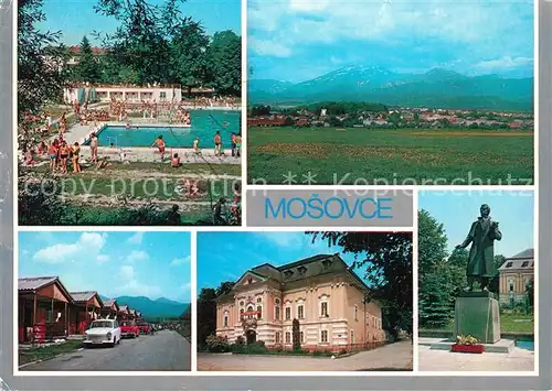 AK / Ansichtskarte Tschechische_Republik Mosovce Schwimmbad Denkmal Tschechische Republik