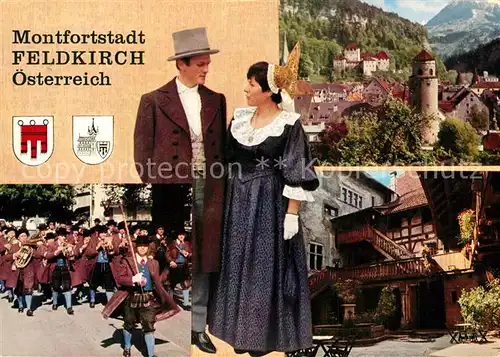 AK / Ansichtskarte Feldkirch_Vorarlberg Montfortstadt Tracht Musikkapelle Feldkirch Vorarlberg