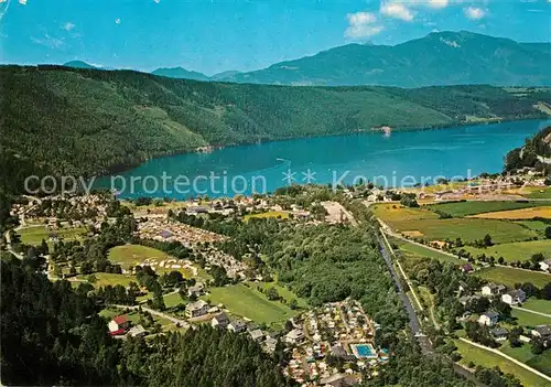 AK / Ansichtskarte Doebriach_Millstaettersee Fliegeraufnahme Seepartie Doebriach_Millstaettersee