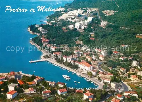 AK / Ansichtskarte Malinske Fliegeraufnahme  Malinske