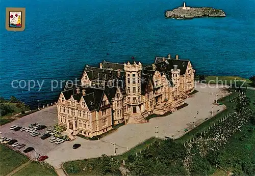 AK / Ansichtskarte Santander Fliegeraufnahme Palacio de la Magdalena Santander