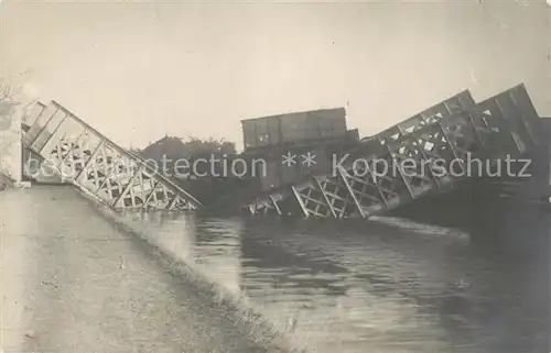 AK / Ansichtskarte Belgien Zerstoerte Bruecke Belgien