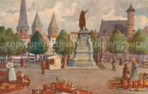 AK / Ansichtskarte Gent_Gand_Flandre De Vrijdagmarkt Gent_Gand_Flandre