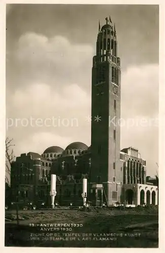AK / Ansichtskarte Anvers_Antwerpen Zicht op de Tempel der Vlaamsche Kunst Anvers Antwerpen