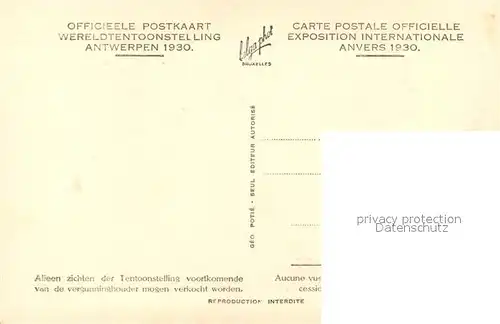 AK / Ansichtskarte Anvers_Antwerpen Zicht op de Tempel der Vlaamsche Kunst Anvers Antwerpen