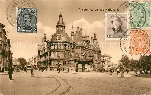 AK / Ansichtskarte Anvers_Antwerpen La Banque Nationale Anvers Antwerpen