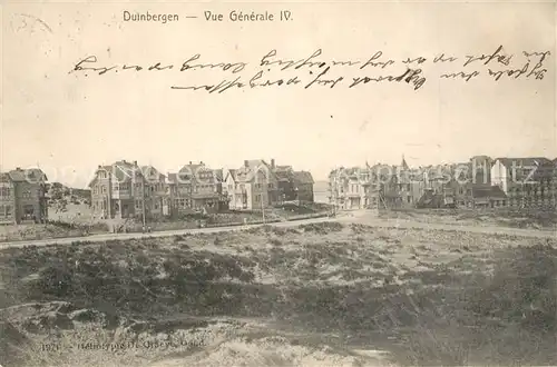 AK / Ansichtskarte Duinbergen Vue generale Duinbergen