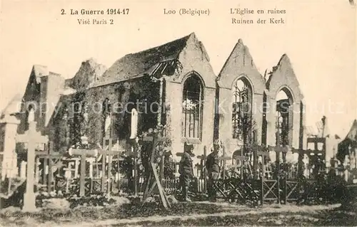 AK / Ansichtskarte Loo Eglise en ruines Loo
