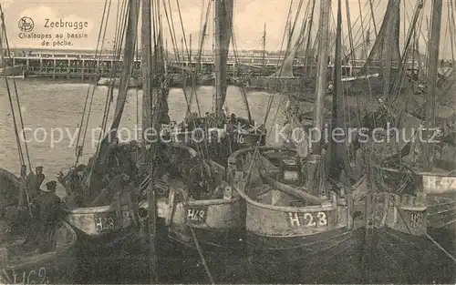 AK / Ansichtskarte Zeebrugge Chaloupes au bassin de peche Zeebrugge