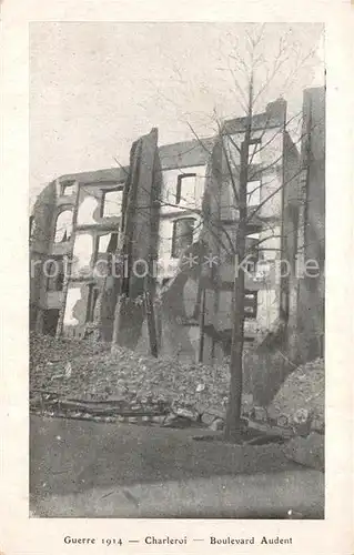 AK / Ansichtskarte Charleroi Guerre 1914 Boulevard Audent Charleroi