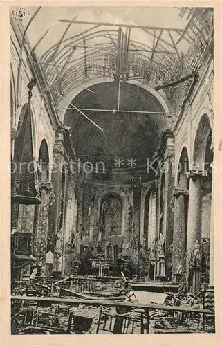 AK / Ansichtskarte Ypres_Ypern_West_Vlaanderen Kirche nach Bombardement Ypres_Ypern